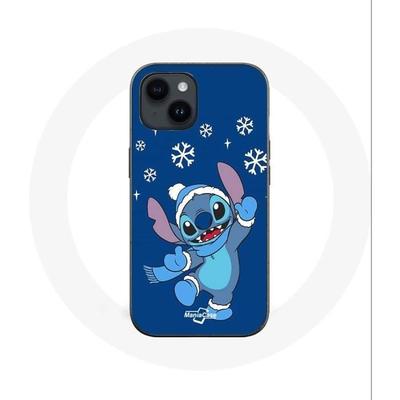 Чехол - Maniacase - Iphone 14 Plus - Стич снег Рождество - Гибкий - HD качество изображения