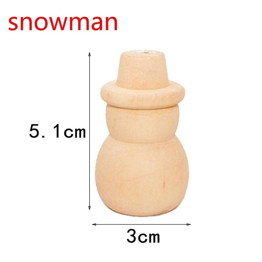 10 шт./набор детских бревенчатых кукол, деревянных фигурок, рождественских украшений, рукоделия, детских картин из дерева, снеговиков, игрушек