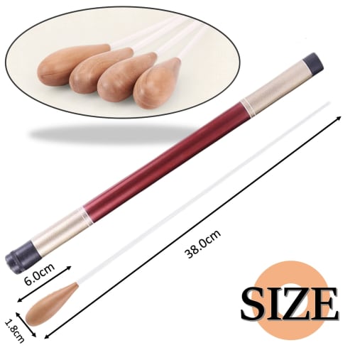 Leiasnow Conductor's Baton Case, Baton Holder, Stick Case, Storage Case (Pear Wood, Case Included)