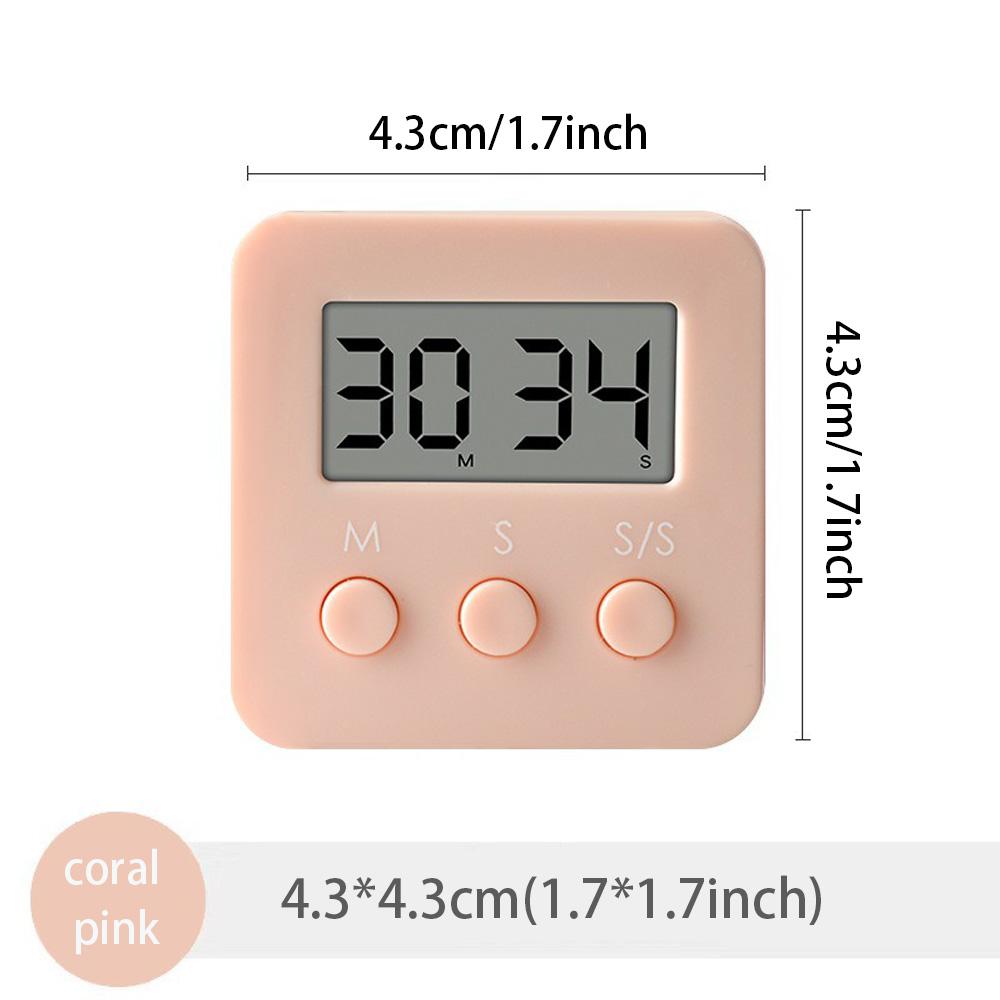 Цифровой кухонный таймер с ЖК-дисплеем, выключателем, беззвучным и громким будильником, 24-часовой формат, дети, учителя, кухня