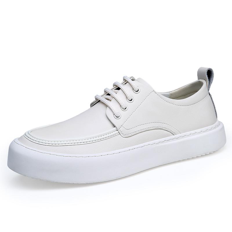 Модные универсальные кожаные мужские кроссовки на шнуровке, удобная повседневная обувь для активного отдыха, обувь для взрослых, обувь для прогулок, мужская обувь для ходьбы
