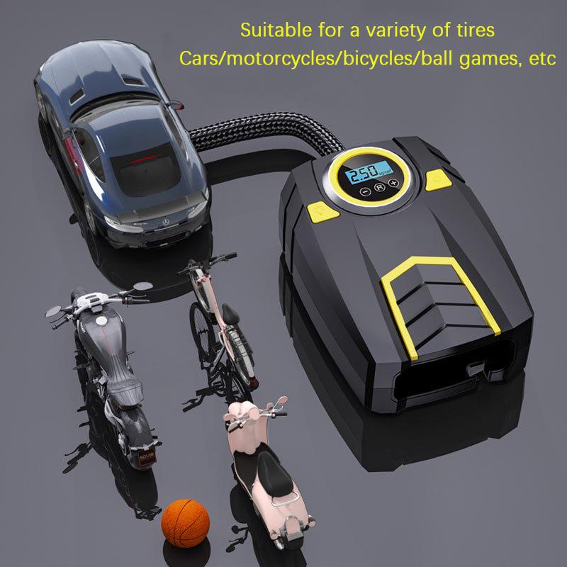 12V 150PSI  Portable Tire Compression Pump Compressor Automobile Air Compressor Digital Tire Inflation Pump LED Lamp  For Car Motorcy