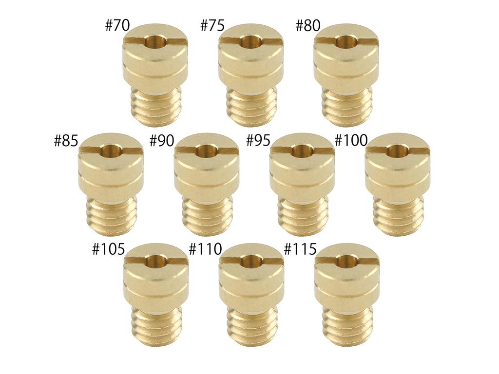 POSH FAITH 715600-10 Мотоциклетные принадлежности Набор главных жиклеров 10 увеличенных Набор главных жиклеров KEIHIN PC18/PC20/PB16/PB18/CVK20 (5X6.7)(Круглый и Маленький)
