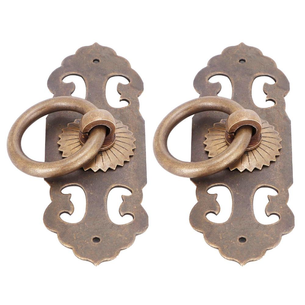 2pcs Durable Cabinet Door Handle With Screws Antique Pull Handle Drawer Pull Handle  Wardrobes