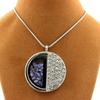 Stones and Minerals. Raw Tanzanite Necklace. Half-circle Model.