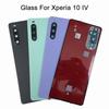 Крышка аккумулятора с объективом для Sony Xperia 10 IV XQ-CC54 XQ-CC72 Задняя крышка аккумулятора Стеклянная Корпус X10 IV Запасные части