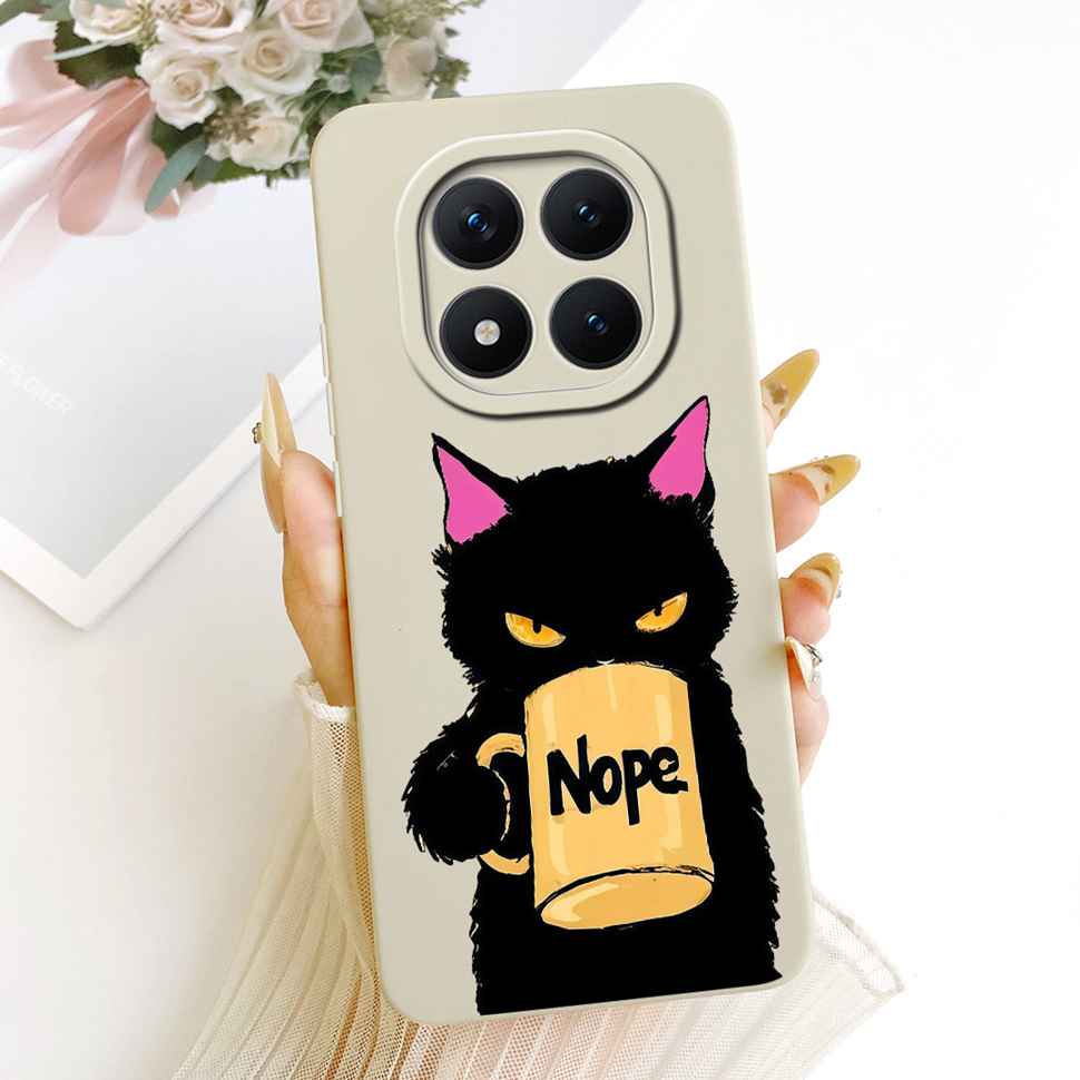 Redmi Note15Pro 5G Новая модель Защитный чехол Матовый Кот Кролик Для Xiaomi Redmi Note 15 Pro 5G Полное покрытие Защита от падений Ударопрочный
