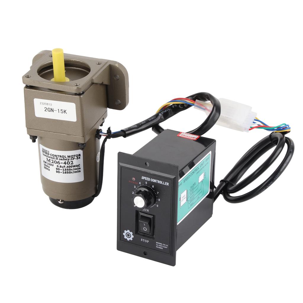AC 220V 6W Однофазный асинхронный редукторный двигатель замедление регулируемая скорость (15К)