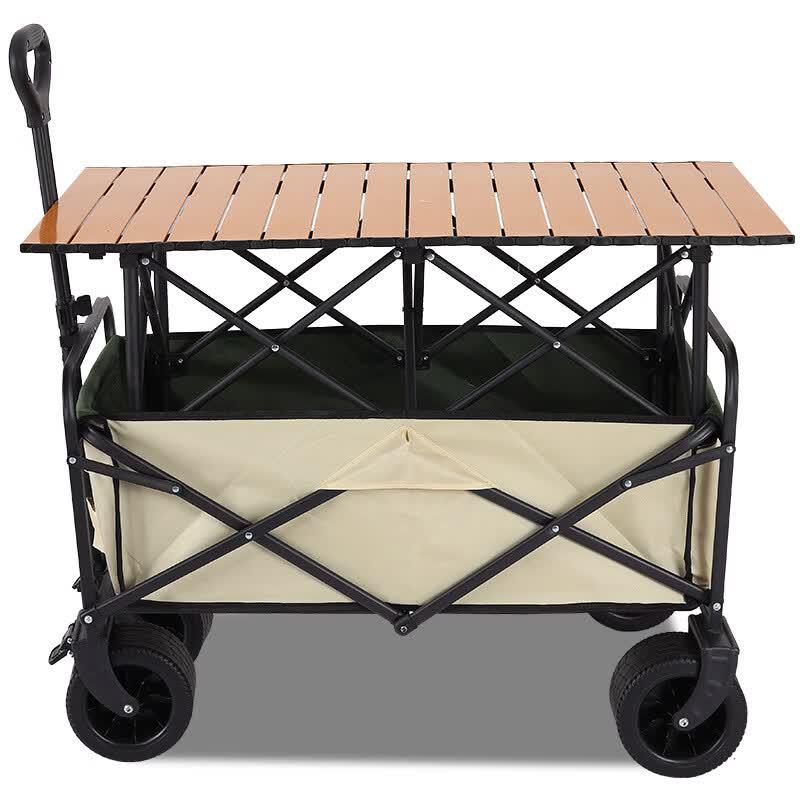 FENGYI Outdoor Folding Camping Cart with Table & Sunshade
