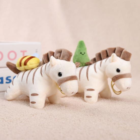 Плюшевый кулон-кукла, тип с вытягиванием, дизайн зебры, слона, пчелы, акулы, декоративный подвес в виде животного, украшение для кошелька