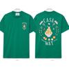 Casablanca Print T-Shirt Mens Short Sleeve Loose Fit Cotton Tee Casual Wear