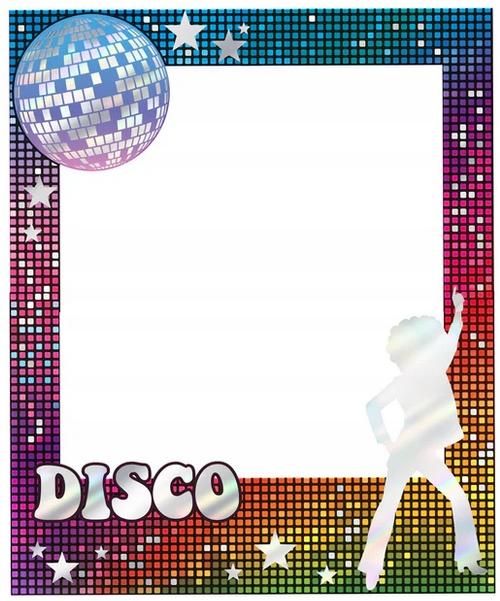 Retro Disco 80s Party Photo Booth Selfie New Year' Eve Ball Photo Frame