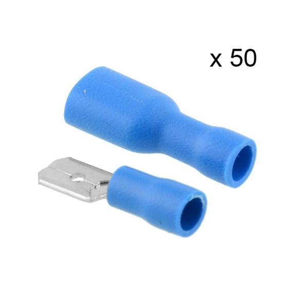 50Pairs Insulated Spade Electrical Crimp Wire Cable Connector Terminal Kit