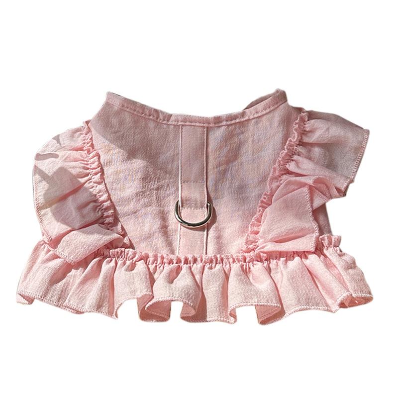 Pet Dog and Cat Clothes Teddy Bichon Frise Poodle Tractable Chest and Back Vests