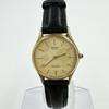 [USED] SEIKO EXCELINE Round Gold Leather Strap Watch