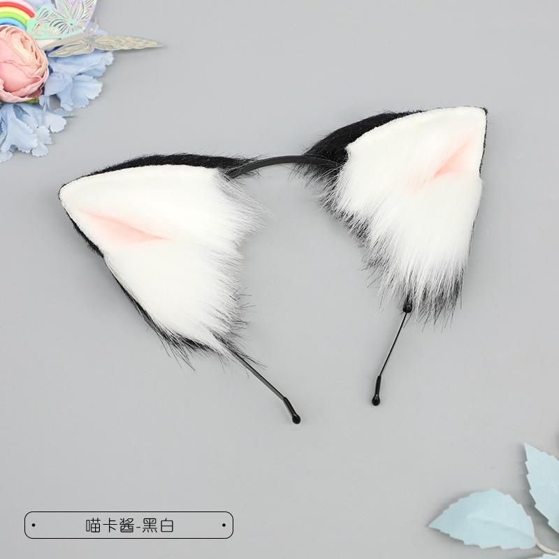 Handmade cute plush animal cat ear headgear fox ear party headband simulation animal ear hair accessories