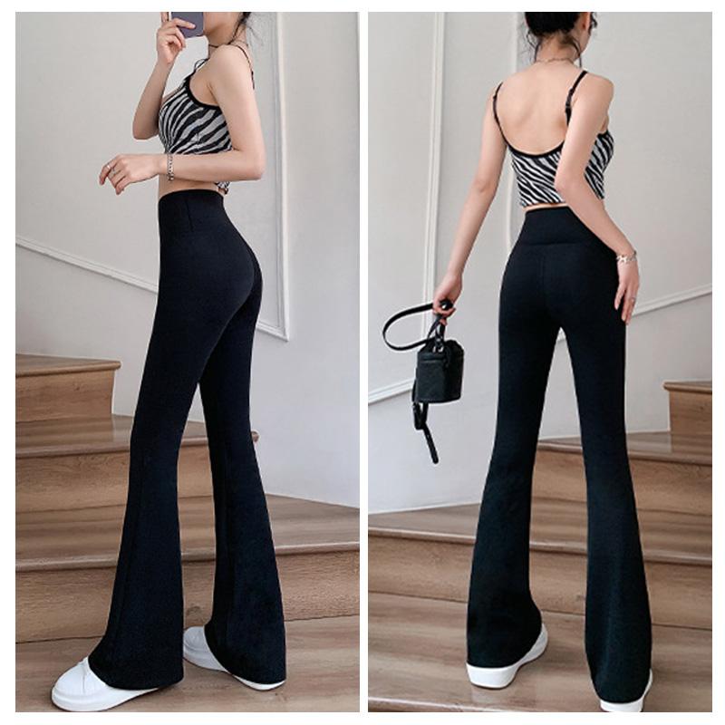 Женские повседневные универсальные брюки Shark Pants Slim Butt Lift с высокой эластичной резинкой, расклешенные брюки с высокой талией, облегающие леггинсы для живота