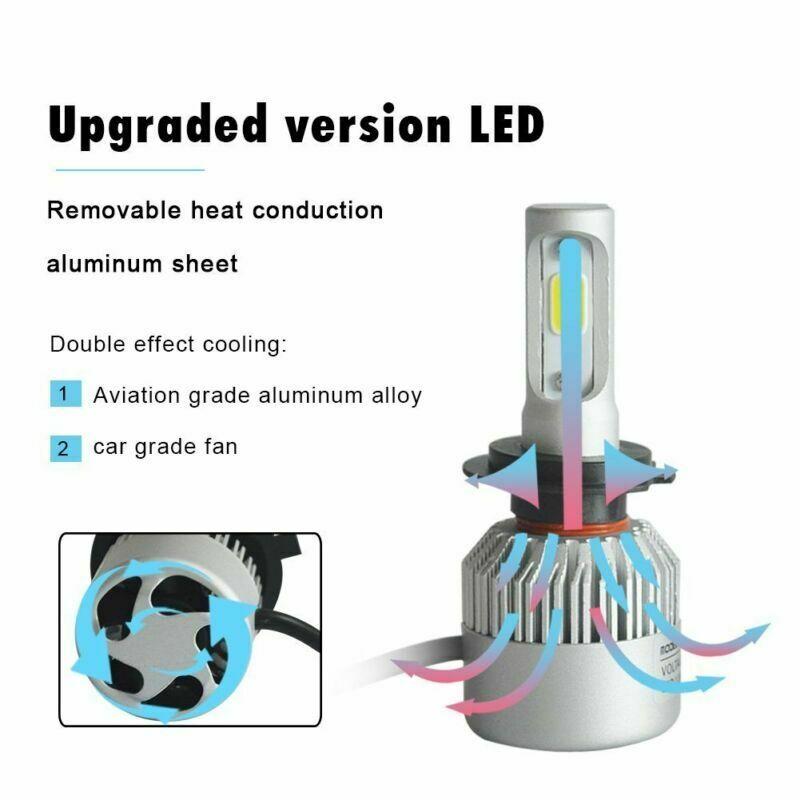 2Pcs 160W 6000K Car H4 LED HB2 Hi/Lo Beam Driving Fog Light Headlight Waterproof