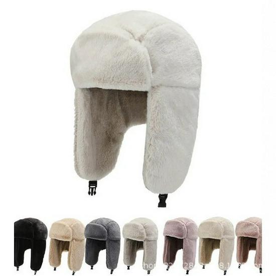 Unisex Winter Cycling Hat with Ear Protection, Thick Velvet Lining