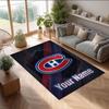 Montreal Canadiens Crystal Velvet Rug, Custom Name Text Personalized Non‑Slip Floor Mat for Home Decor Gift