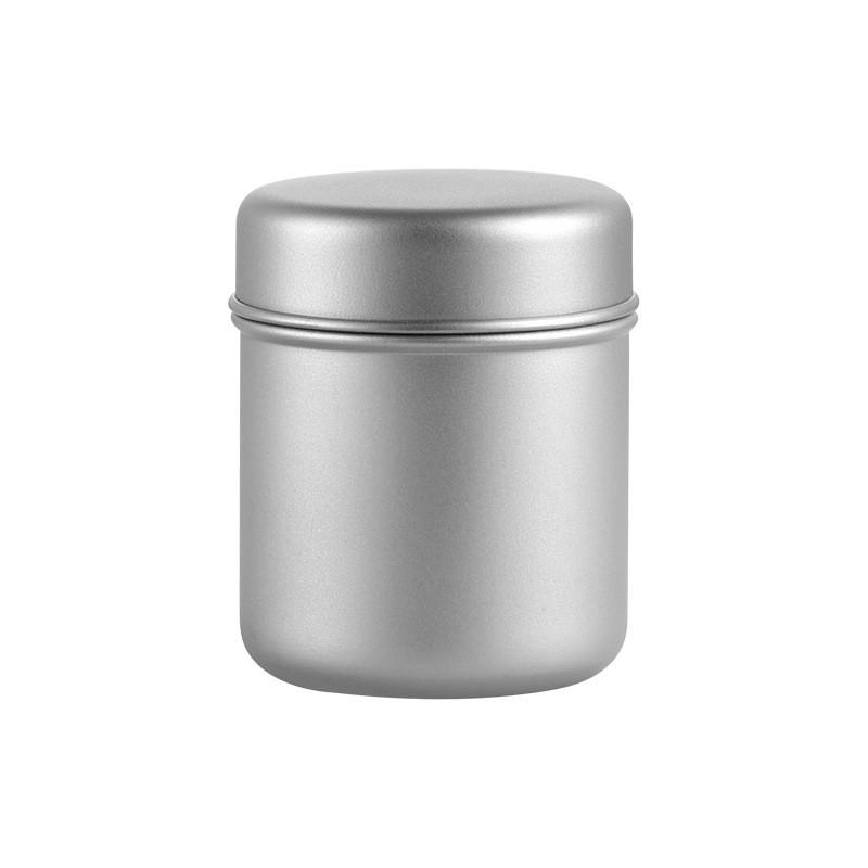 Pure Titanium Tea Canister 220ml Portable Travel Storage Jar Loose Leaf Gray Lightweight Airtight
