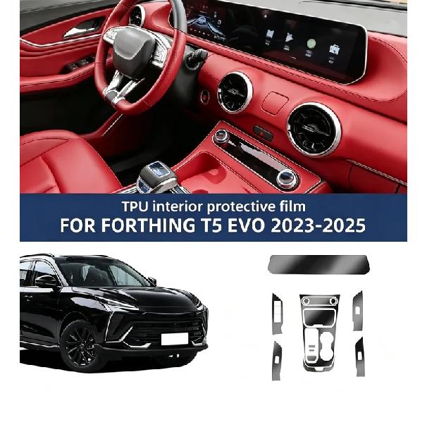 For Forthing T5 EVO -2025 Interior Transparent TPU Protective Film Screen Protective Interior PPF Film Center Console
