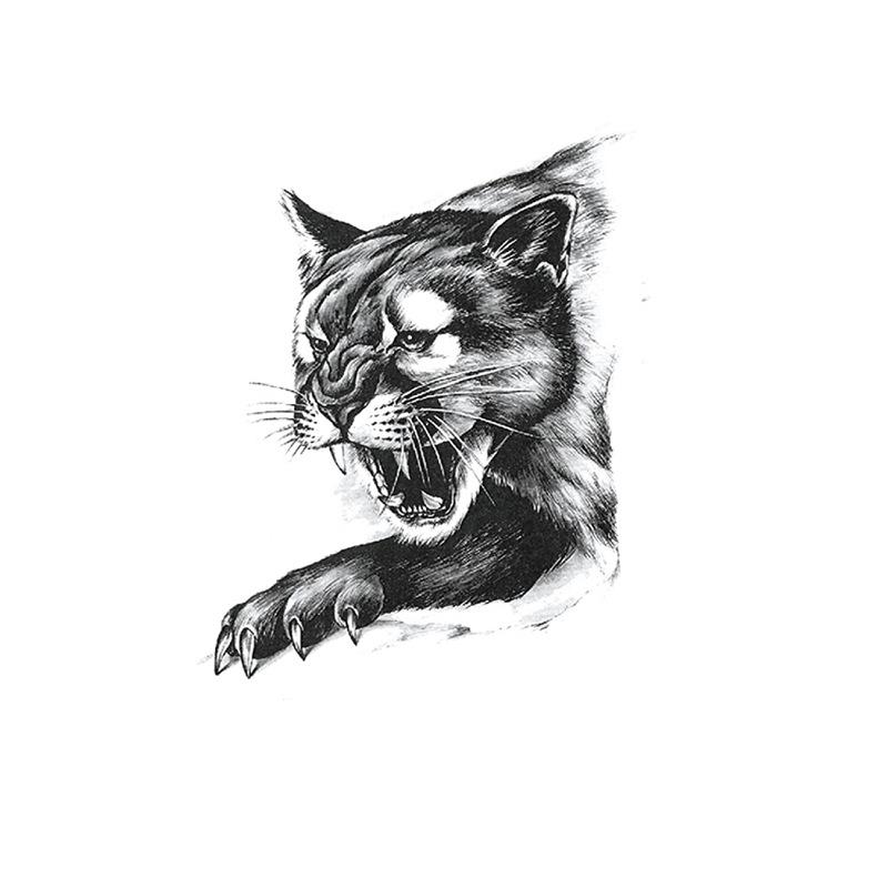 Наклейка на татуировку лиса лев тигр цветной цветок рука водонепроницаемая переводная татуировка наклейка имитация татуировки наклейка