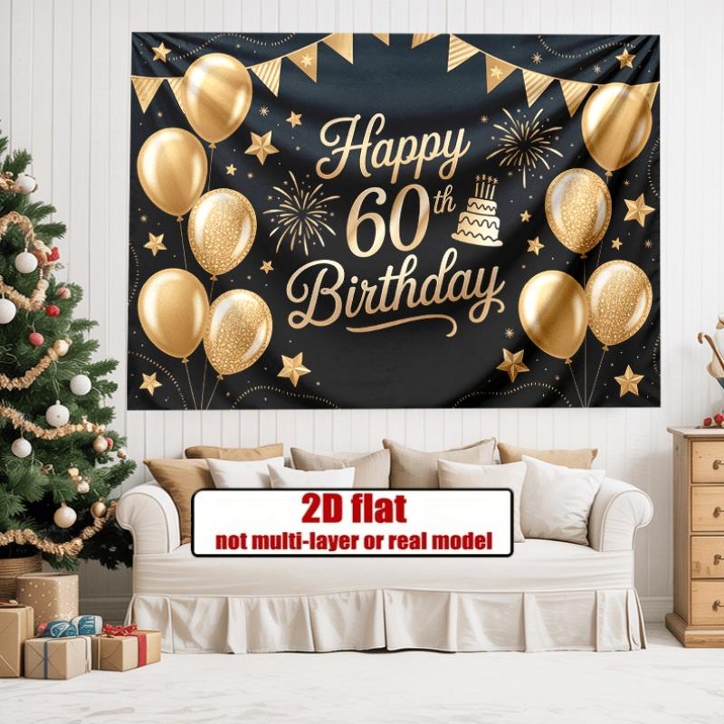 Party Backdrop Stars Cake Flat Golden Balloons Multi Family Weddings Birthdays Photo Booth Decor Front Door Decor