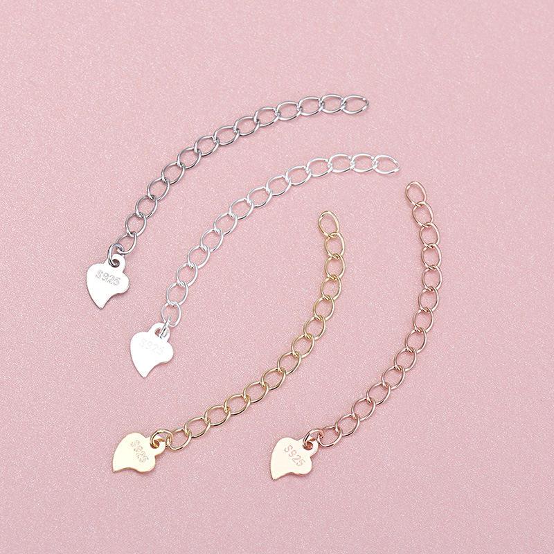 Hot Sale 925 Silver Extender Chain for Jewelry Making Bracelet 2.5mm Sterling Silver Tail Chain
