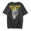 Gallery Bronzing Letter Skull Hand Bone Printing High Street Loose Men's and Women's Same Cotton Short Sleeve T-Shirt