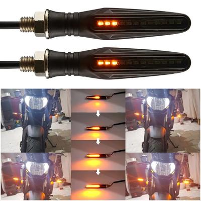 4/2 шт. Светодиодный указатель поворота для мотоцикла 335SMD Поворотники Индикатор Мигающий свет Поток воды Блинкер Универсальный Болт M10