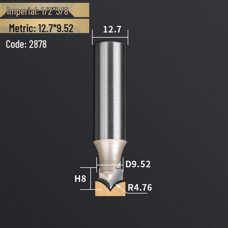 Профессиональный резьбовой нож с острым наконечником из вольфрамовой стали с хвостовиком 1/2" и фреза для обрезки с хвостовиком 1/4" для деревообработки