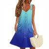 Женское летнее платье с карманом, без рукавов, сарафан с градиентным принтом