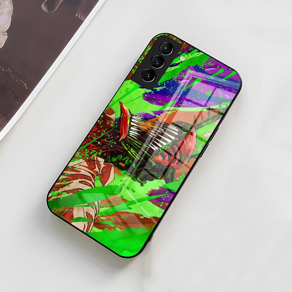 Аниме Человек-бензопила Чехол для телефона Samsung A56 A36 A26 A16 A15 A25 A35 A55 A14 A34 A24 A54 Стеклянный чехол