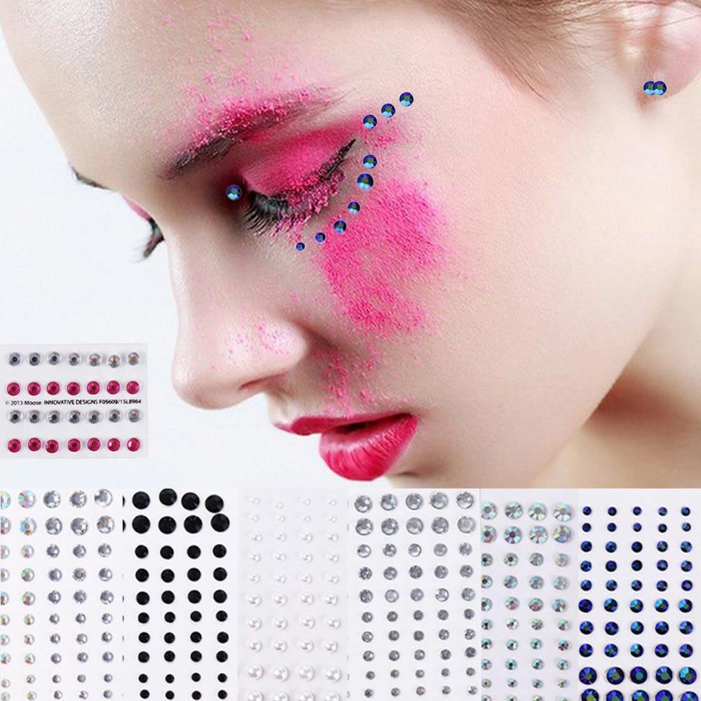 Jewelry Stickers Festival Makeup Decoration Face Body Colored Rhinestone Stickers