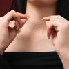 Серебряное ожерелье S925 с подвеской скачущей лошади, подарок на День святого Валентина для женщин, цепочка на ключицу.