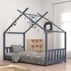 VidaXL Kid's Bed Frames Kid's Cabin Bed Bed Structure for Children Kid's Room Interior Home Grey 90x200 283372