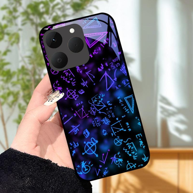 Для Realme 15T 5G Чехол Роскошный Модный Расписной Ударопрочный Закаленное Стекло Чехол для Телефона Для Realme15T 15 T Корпус Оболочка RMX5111 Capa