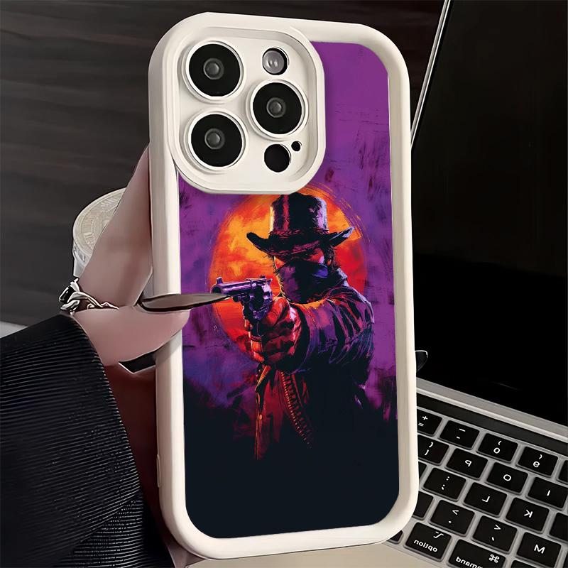 Чехол для телефона iPhone 17 Air 16E 15 16 Pro Max Red Dead R-Redemption Cover 14 Plus 13 12 Mini Мягкий Силиконовый Fundas