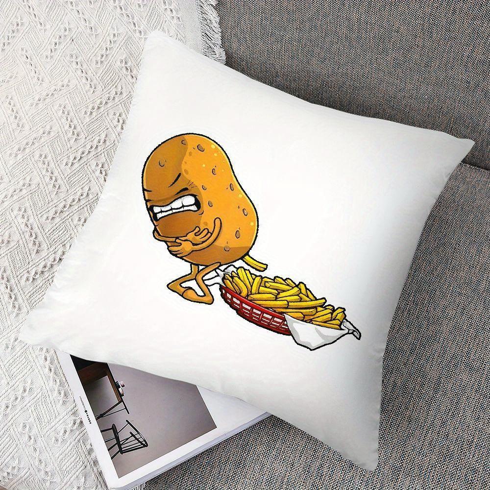 Potato and Fries Pillow - Fun Home Decor, Adds Humor, Quirkiness, and a Side of Playful Charm To Your Living Space"