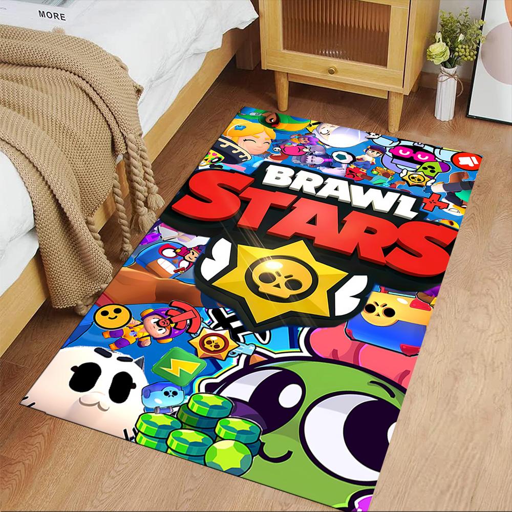 Brawl Stars Floor Mat Design for Outdoor Study room Playrooms Kitchen Antislip Carpet Decorate Offices Birthday/Christmas Gift