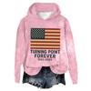 Women's Hooded Long Sleeve Printed Flannel Top Hooded Sweatshirt
