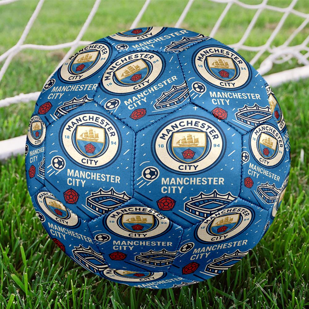 Manchester Football FC Print Size 5 Soccer Ball, Standard Match Football for Sports Game and Team Practice, Ideal Gift for Soccer Fans