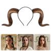 Detachable Goat Horn Headband For Halloween Costume Cosplay Event Punk Themed Party Dressingup Headpiece for Adult