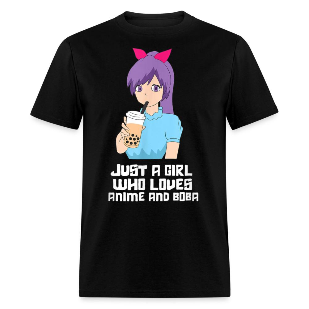 Just a Girl Who Loves Anime and Boba shirt Cute Anime Girl True Fans T-Shirt