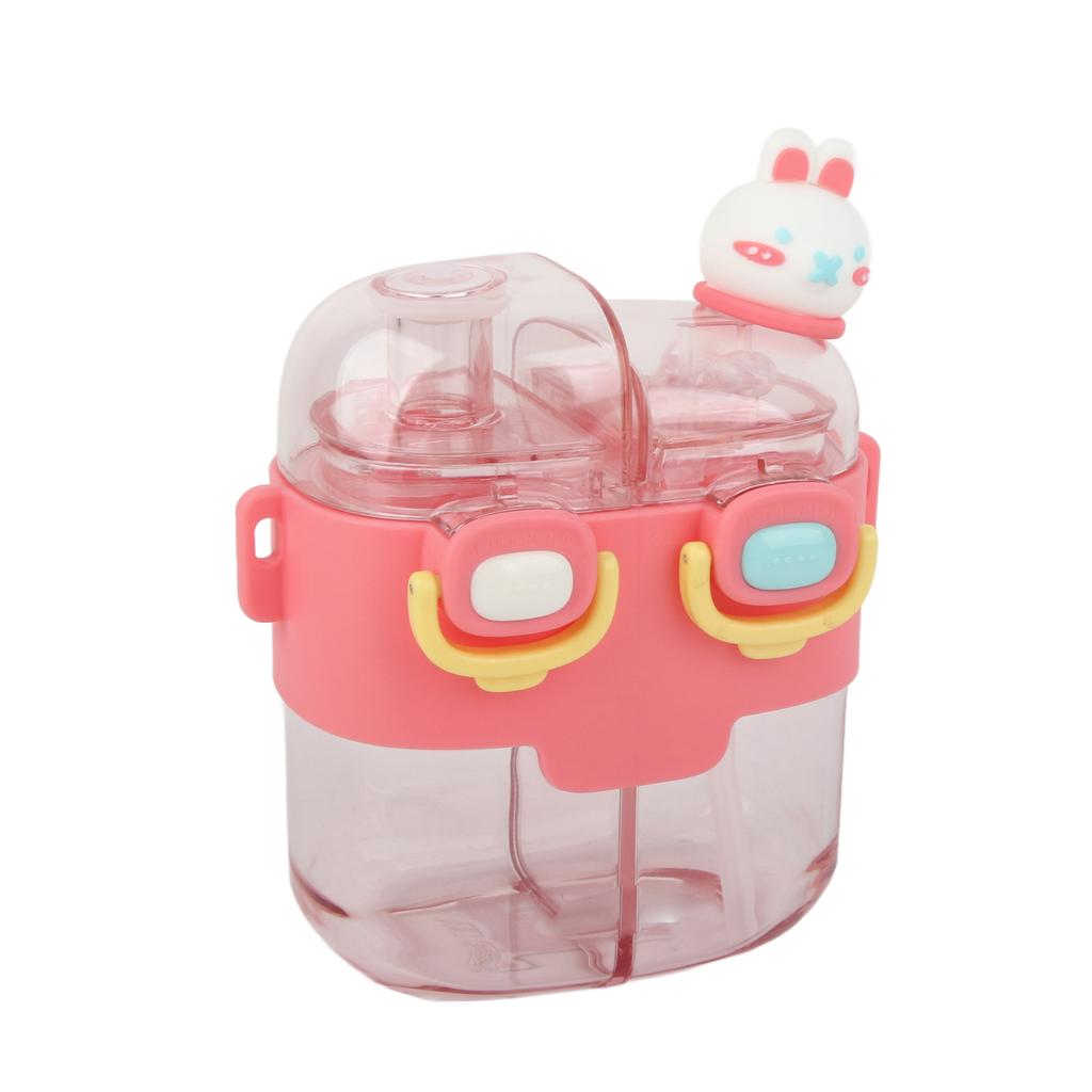 Бутылка для воды Dual Drink 530 мл с милым мультяшным дизайном, двойная чашка для питья с соломинкой для путешествий на открытом воздухе