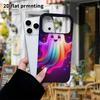Phone Case: 2D flat design suitable for iPhone 18 17 16 15 14 13 Pro film protective case, couple style, neon rainbow, Christmas and Halloween holiday