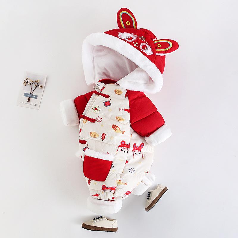 Боди для малыша в китайском стиле, на подкладке, с утеплителем, уютное, утолщенное, ветрозащитное, высококачественное, легкое, теплое, куртка для фестиваля на открытом воздухе и в помещении