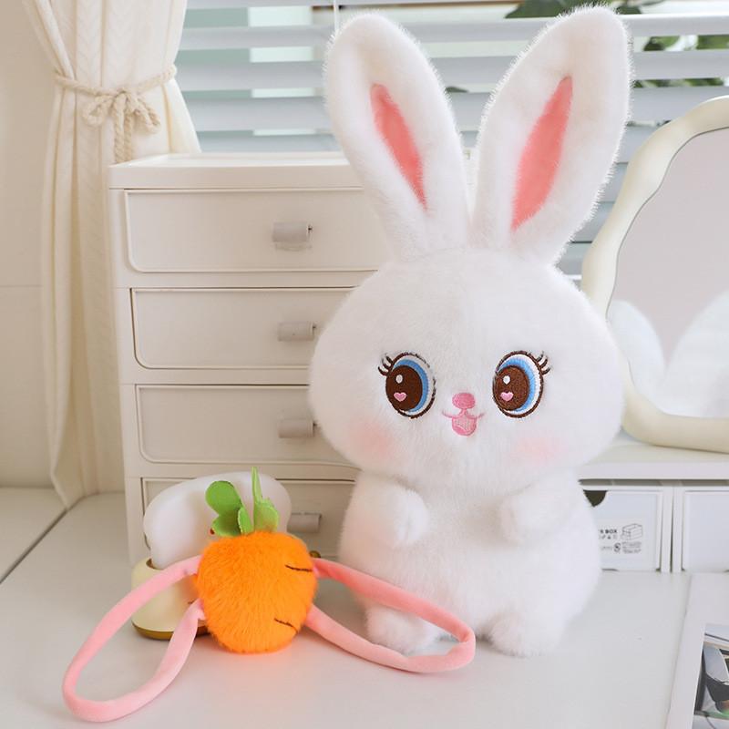 Plush Moon Rabbit Toy Carrot Cute Cartoon Girl Holiday Doll Valentine Gift Day