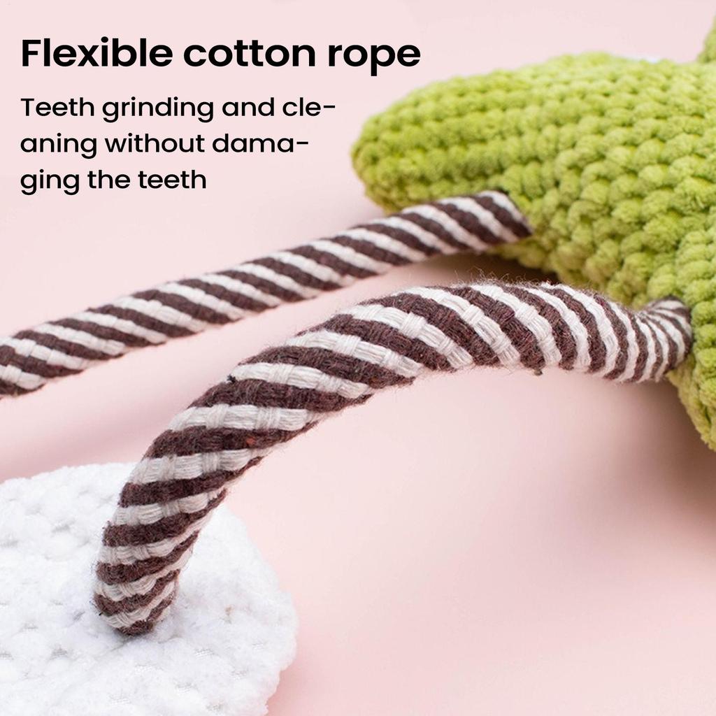 Пищащие игрушки для собак Форма лягушки Развлекательные с шуршалками Пищащие плюшевые игрушки для собак для щенков разных пород Прорезывание зубов Жевание Зубы